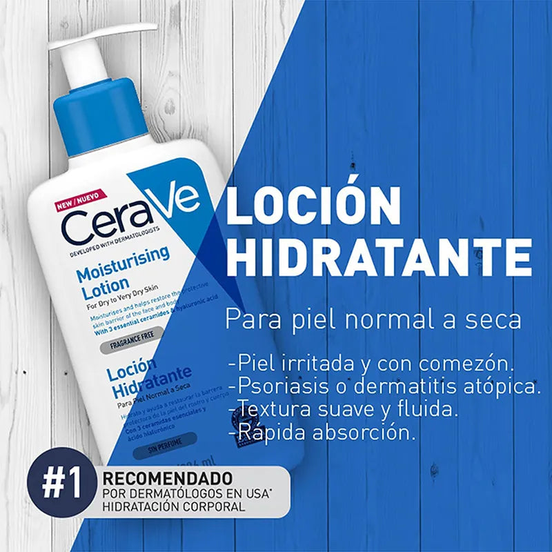 Cerave Moisturising Lotion Pump For Skin Whole Face, Body Fragrance Free 236ml