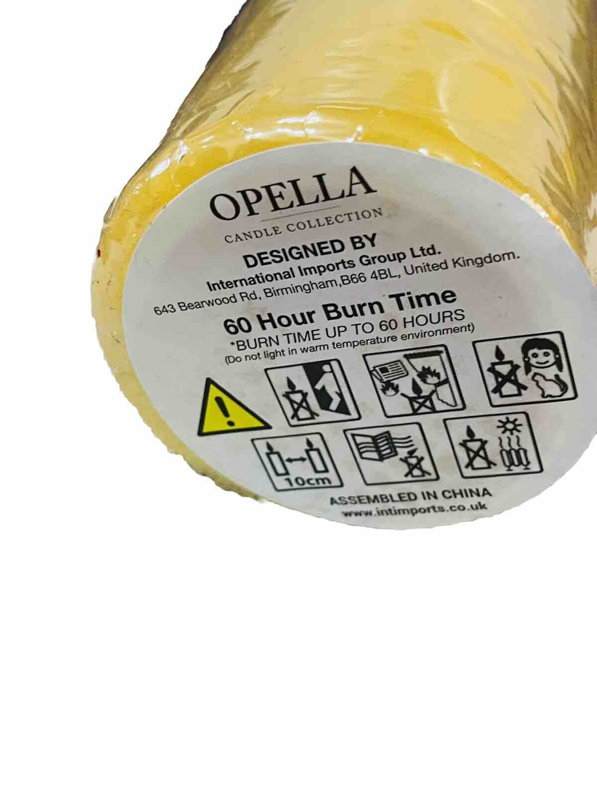Opella 60 Hours Burning Time Pillar Candle Non Fragranced (pacCandle Collection