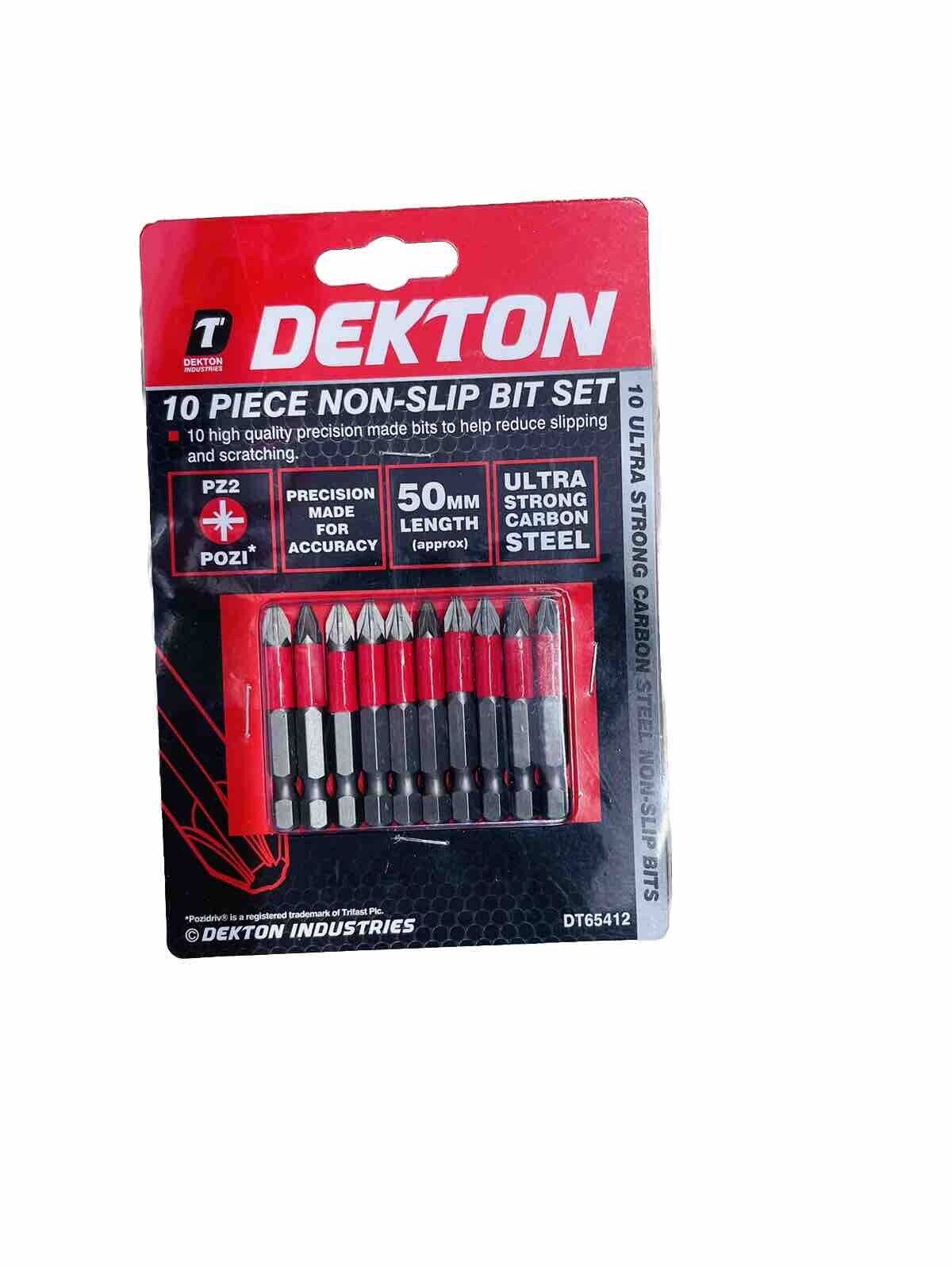 DEKTON 10 PIECE NON-SliP BIT SET