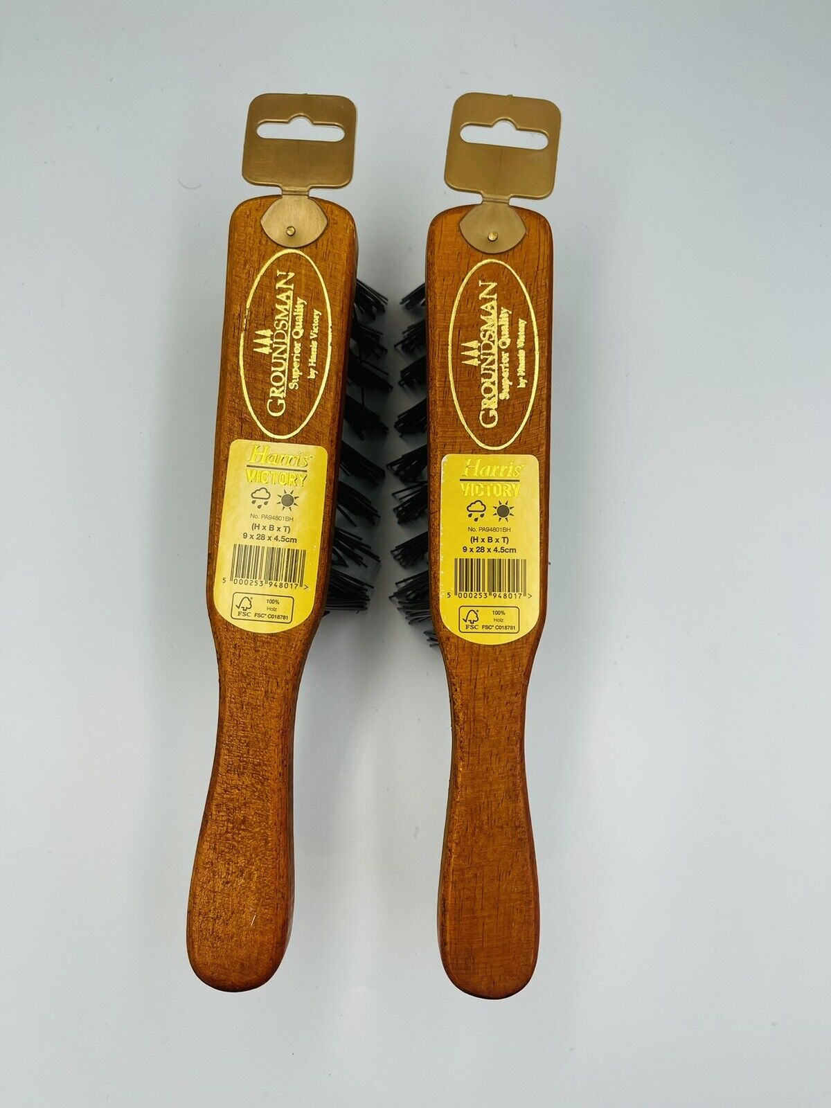 GROUNDSMAN Cleaning Outdoor And Indoor Hard Brush With Wooden Handle