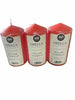 Opella Candle Collective Pillar Candle Non Fragranced (pack Of 3) 60 Hours Time