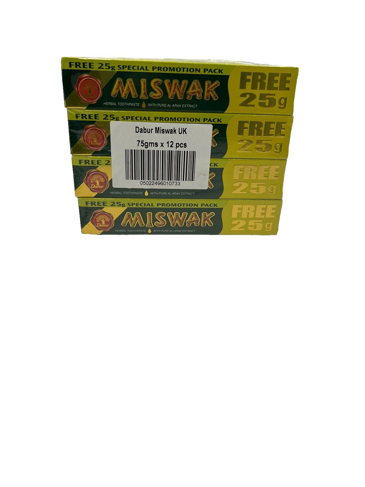 Dabur Miswak Herbal Toothpaste 75g (pack Of 12 )