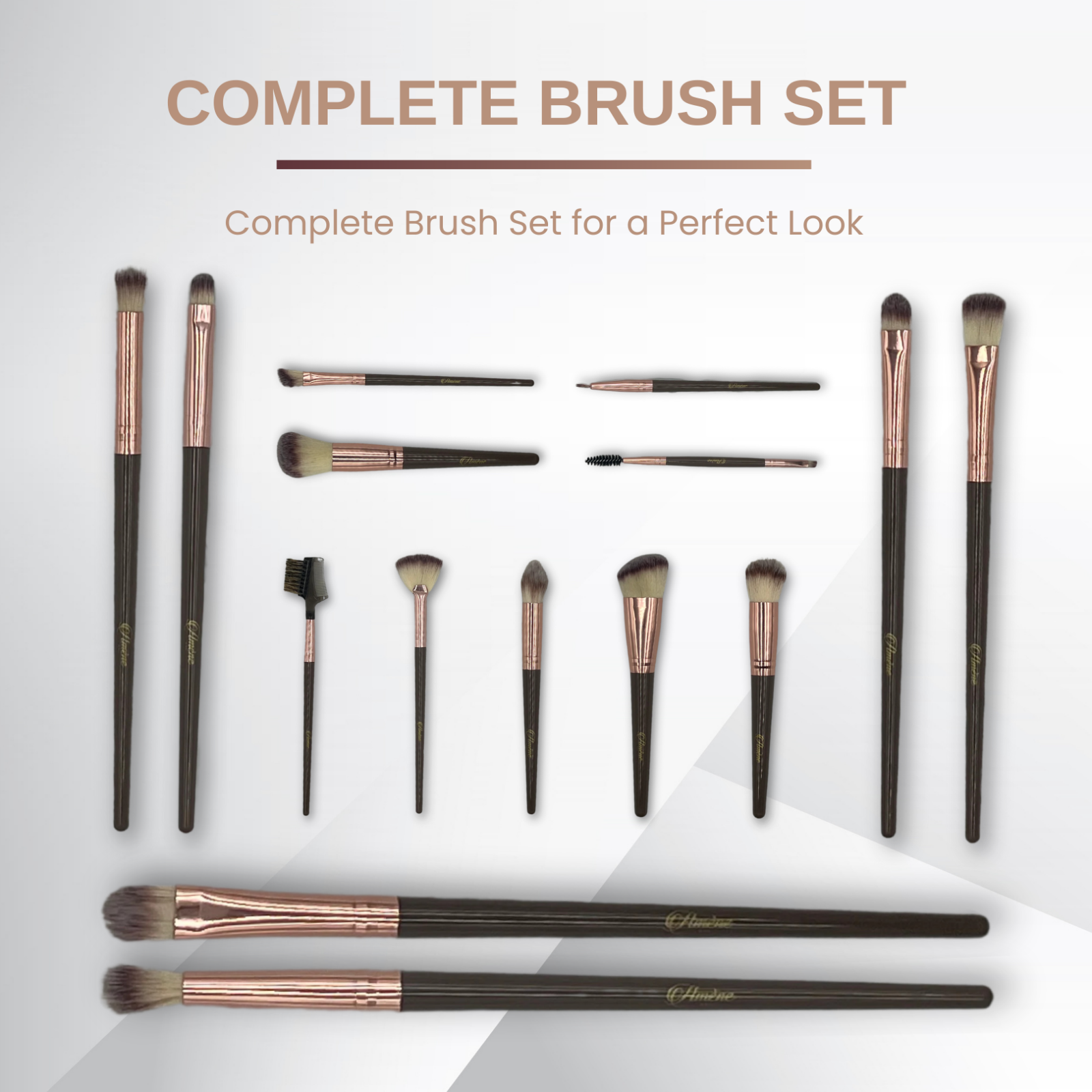 Amene NYC 15pcs Professional Makeup Foundation Brush Set Premium Synthetic Fibre