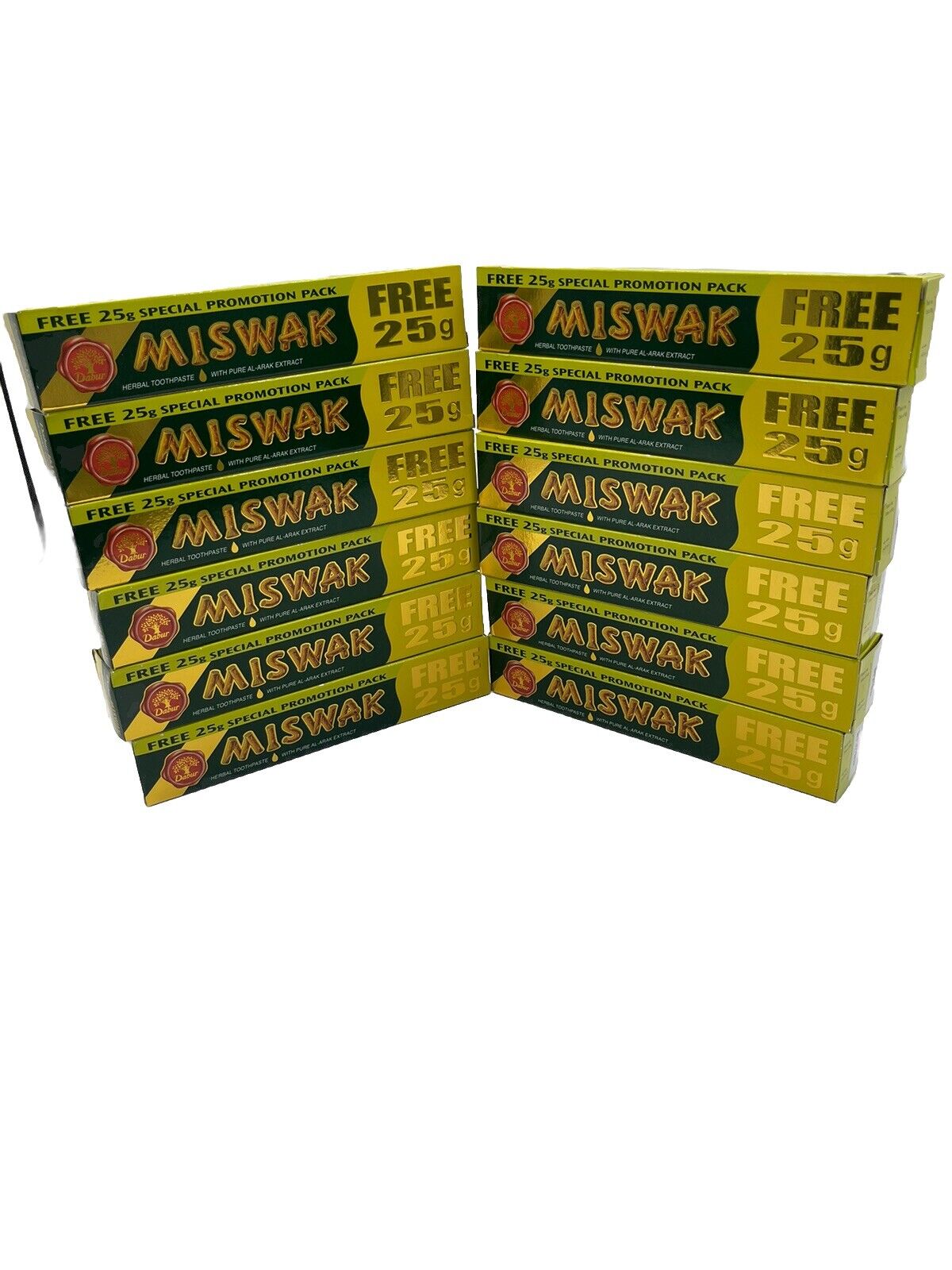 Dabur Miswak Herbal Toothpaste 75g (pack Of 12 )