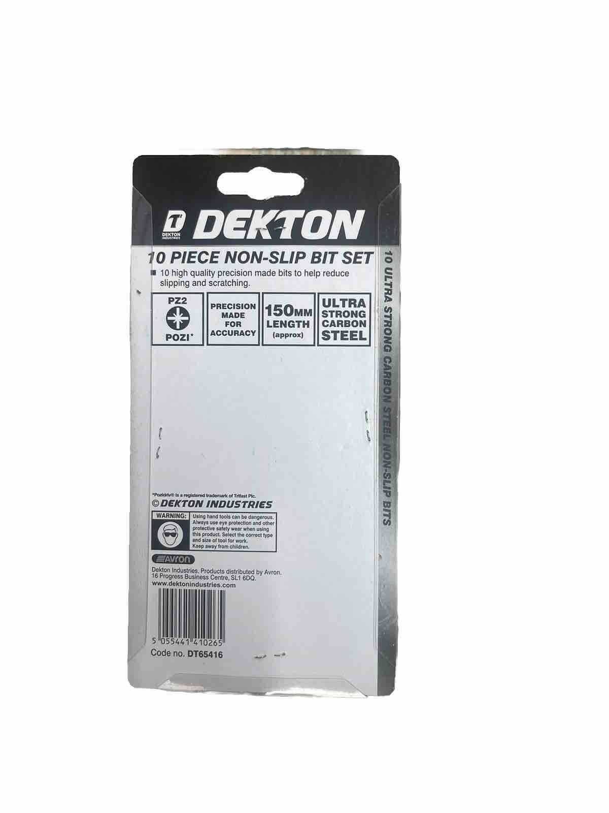 Dekton 10 Piece Non-slip Bit Set