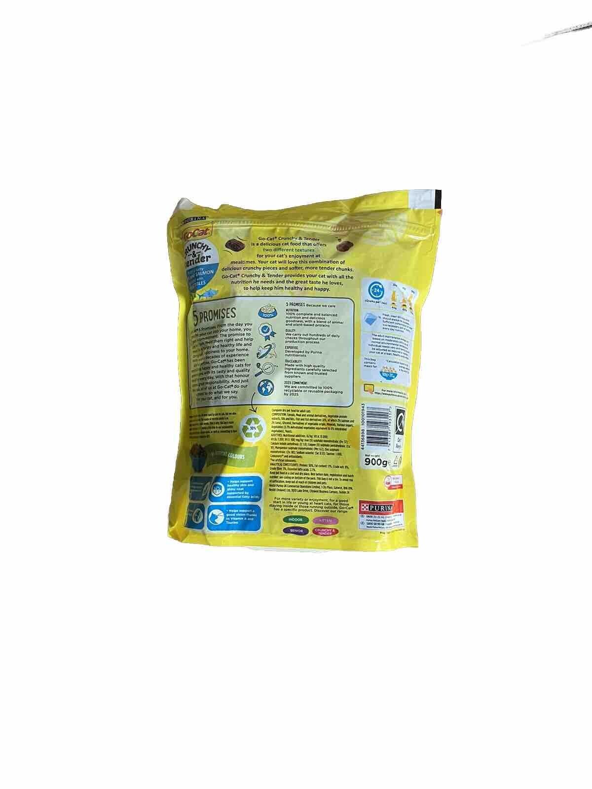 Purina GoCat Crunchy & tender Tuna and Salman Mix With Vegetables ( Pack Of 2)
