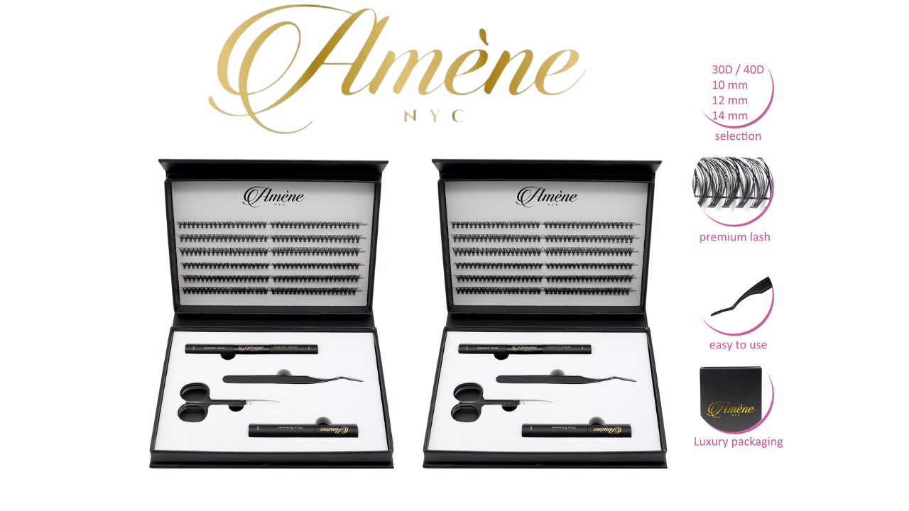 Améne 240 DIY Cluster Eyelash Extension Kit 30D+40D 10-14mm 5 PCS Tool Kit (Pack Of 2)