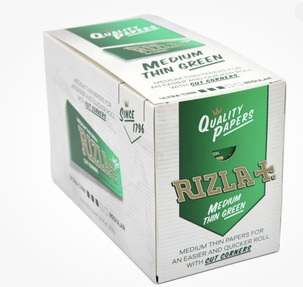 Rizla Medium Thin Green Ultra Cut Corners 100