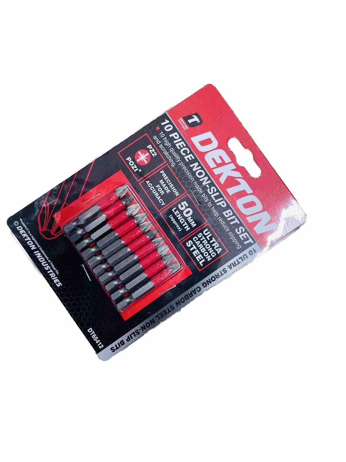 DEKTON 10 PIECE NON-SliP BIT SET