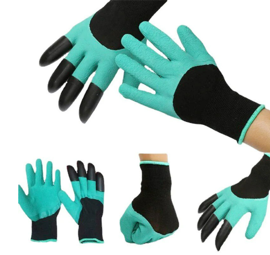 Garden Claw Gloves with Digging and Planting Claws on BOTH hands