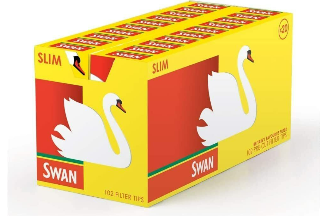 swan slim 102 pre cut filter tips PACK OF 20