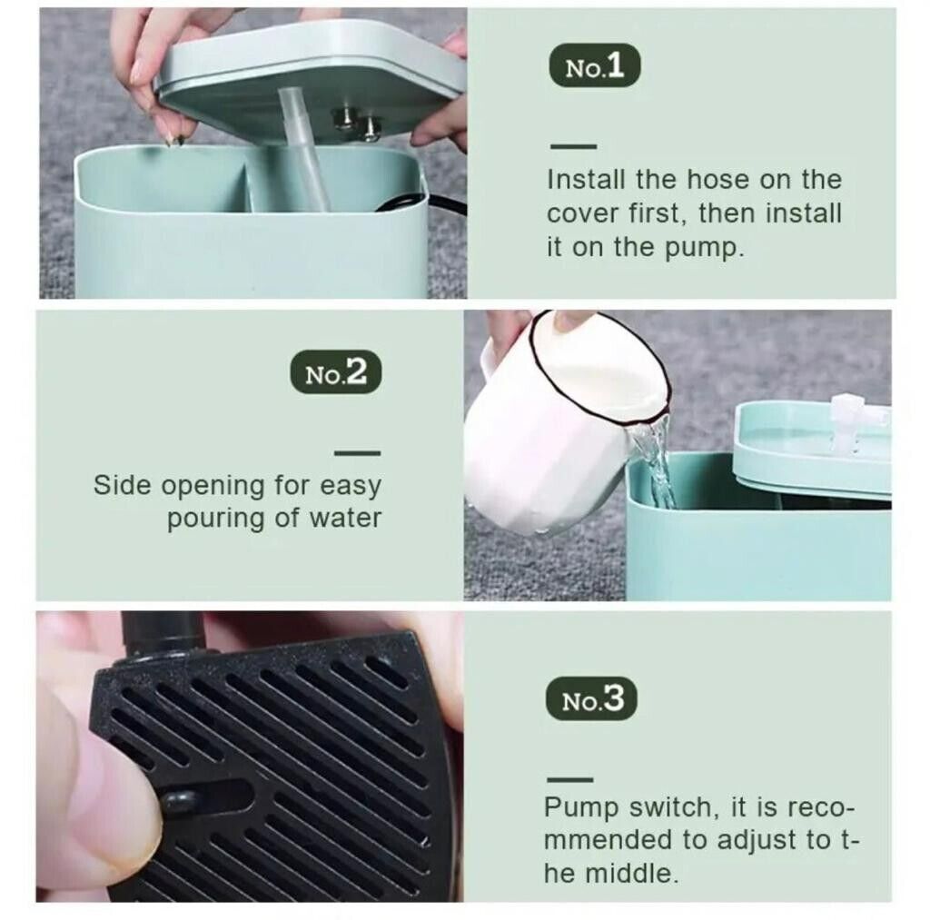Cat Water Fountain 1.5L Automatic Pet Drinking Fountain Dog Water Dispenser UK.