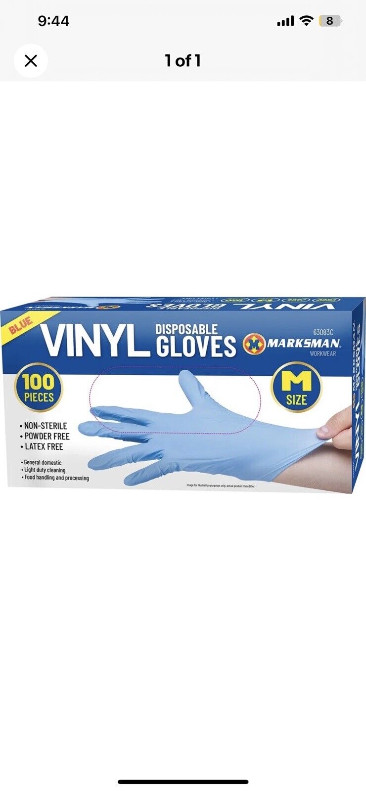 HIGH QUALITY Medium Disposable Clear Vinyl Gloves Powder Free Latex Free Clear