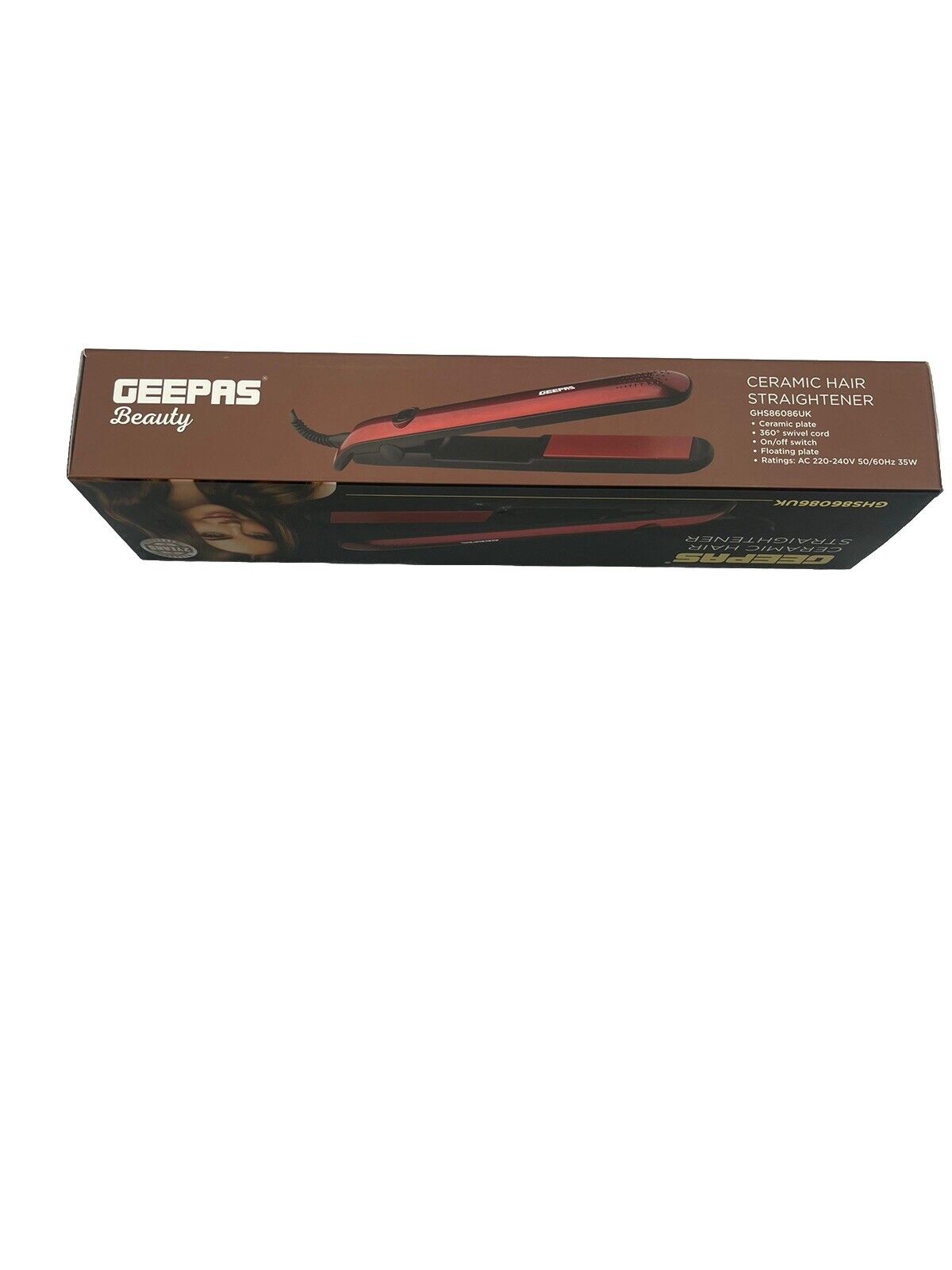 GEEPAS Beauty Ceramic Hair Straightener 2 Years Warranty
