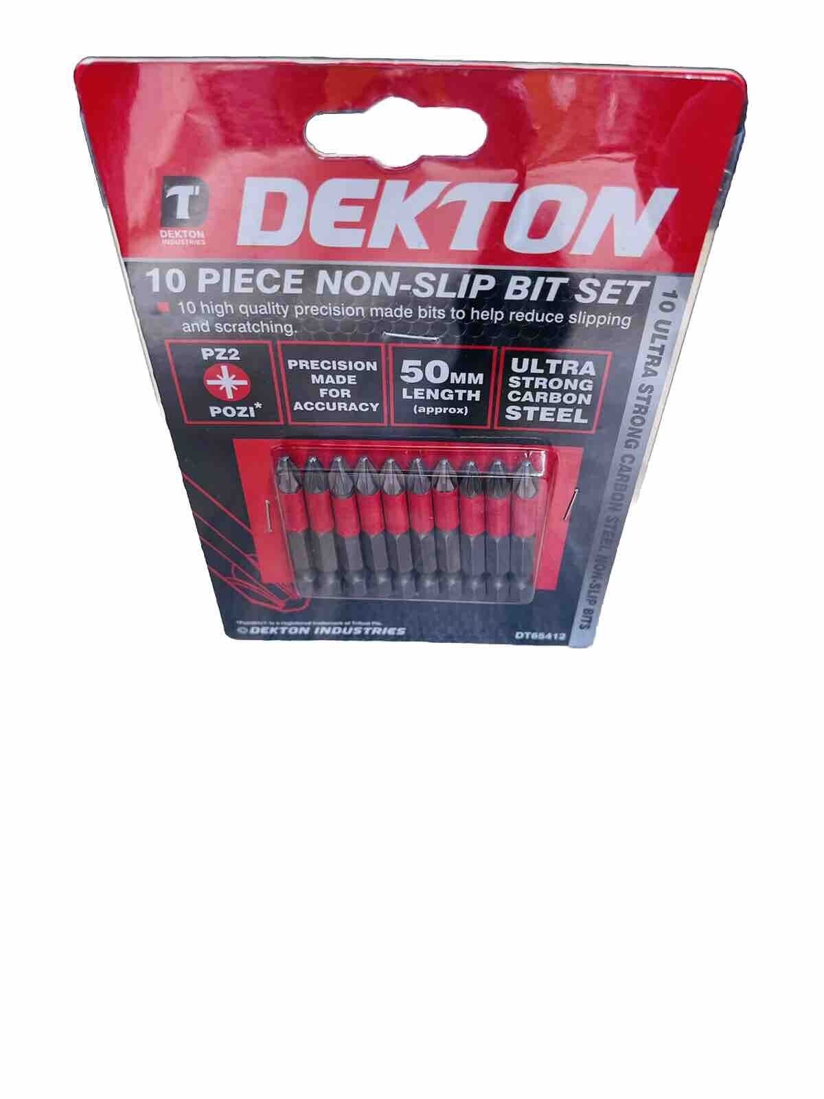 DEKTON 10 PIECE NON-SliP BIT SET