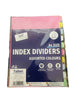 Index Dividers Assorted Colours A4 Size, 2 Ring Binder A4