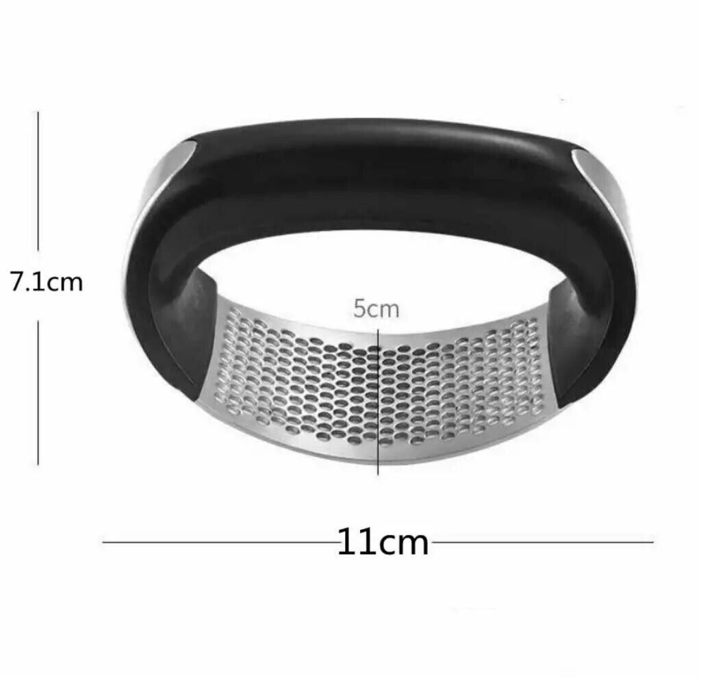 STAINLESS STEEL GARLIC CRUSHER SQUEEZER PRESS MASHER MINCER KITCHEN MANUAL TOOL