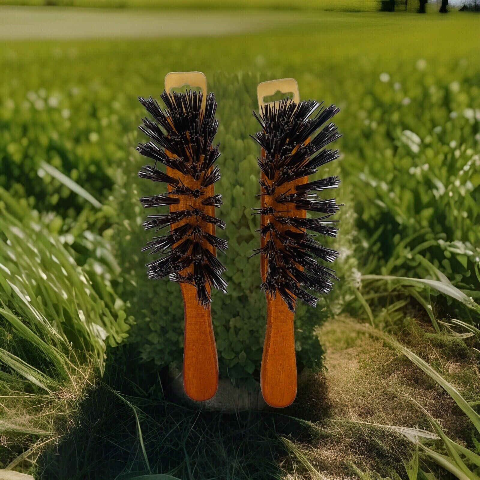GROUNDSMAN Cleaning Outdoor And Indoor Hard Brush With Wooden Handle
