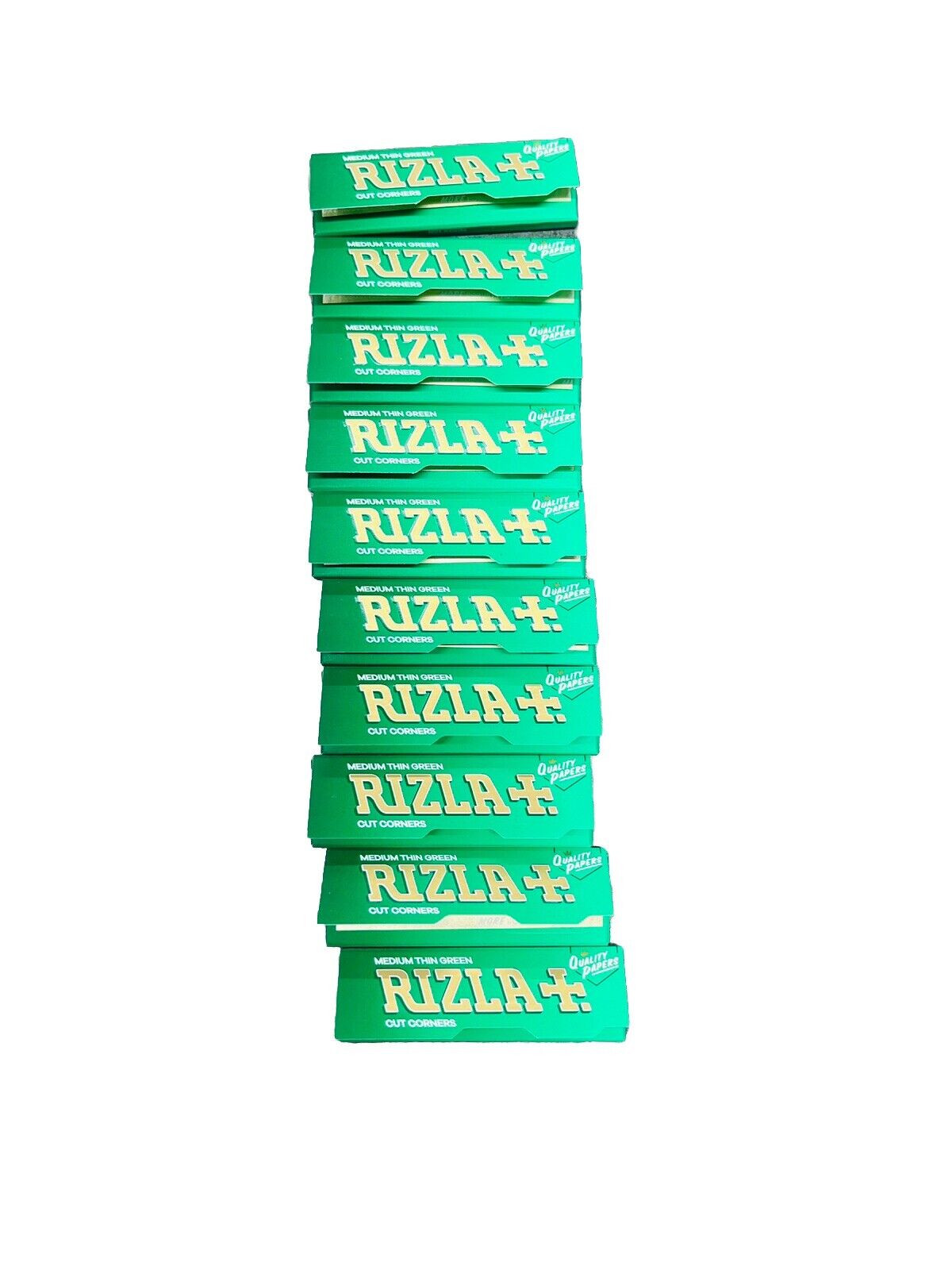 10 Green Rizla Medium Thin Green ( Pack Of 10 )