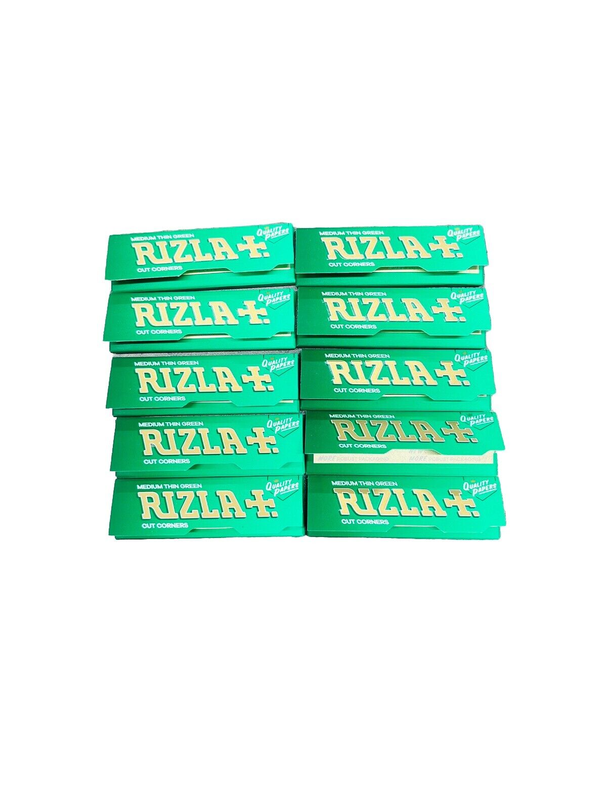 10 Green Rizla Medium Thin Green ( Pack Of 10 )