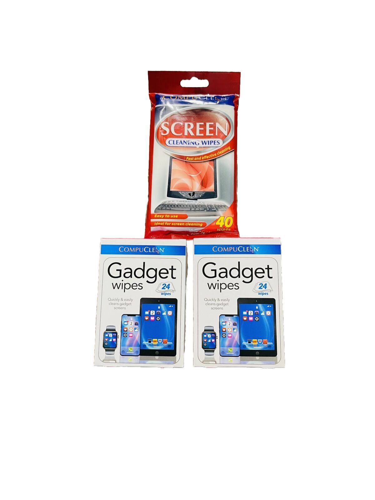 2 Gadget Wipes24 Wipes, Screen Cleaning Wipes 40 Wipes