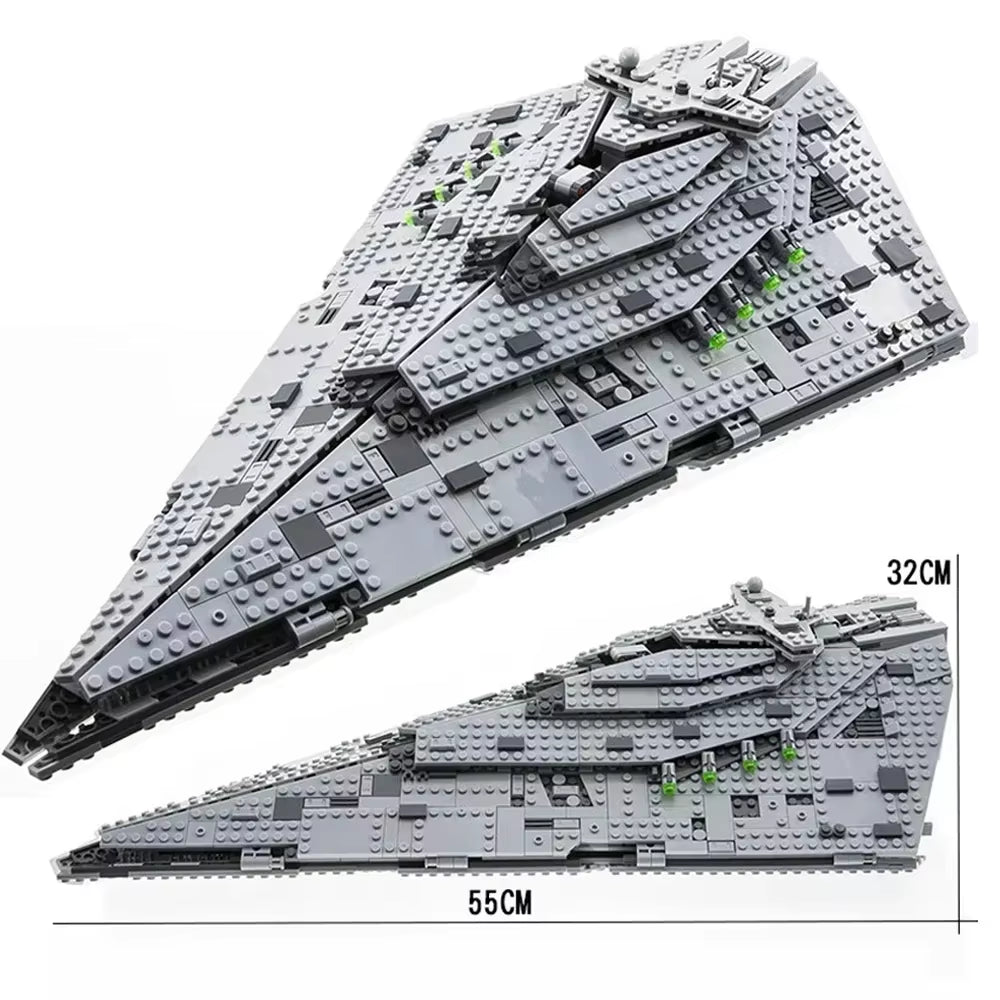 Spaceship Model Building Blocks First-Order Destroyer Building Blocks Puzzle Splicing Spacecraft Model Building Blocks Gift Toys