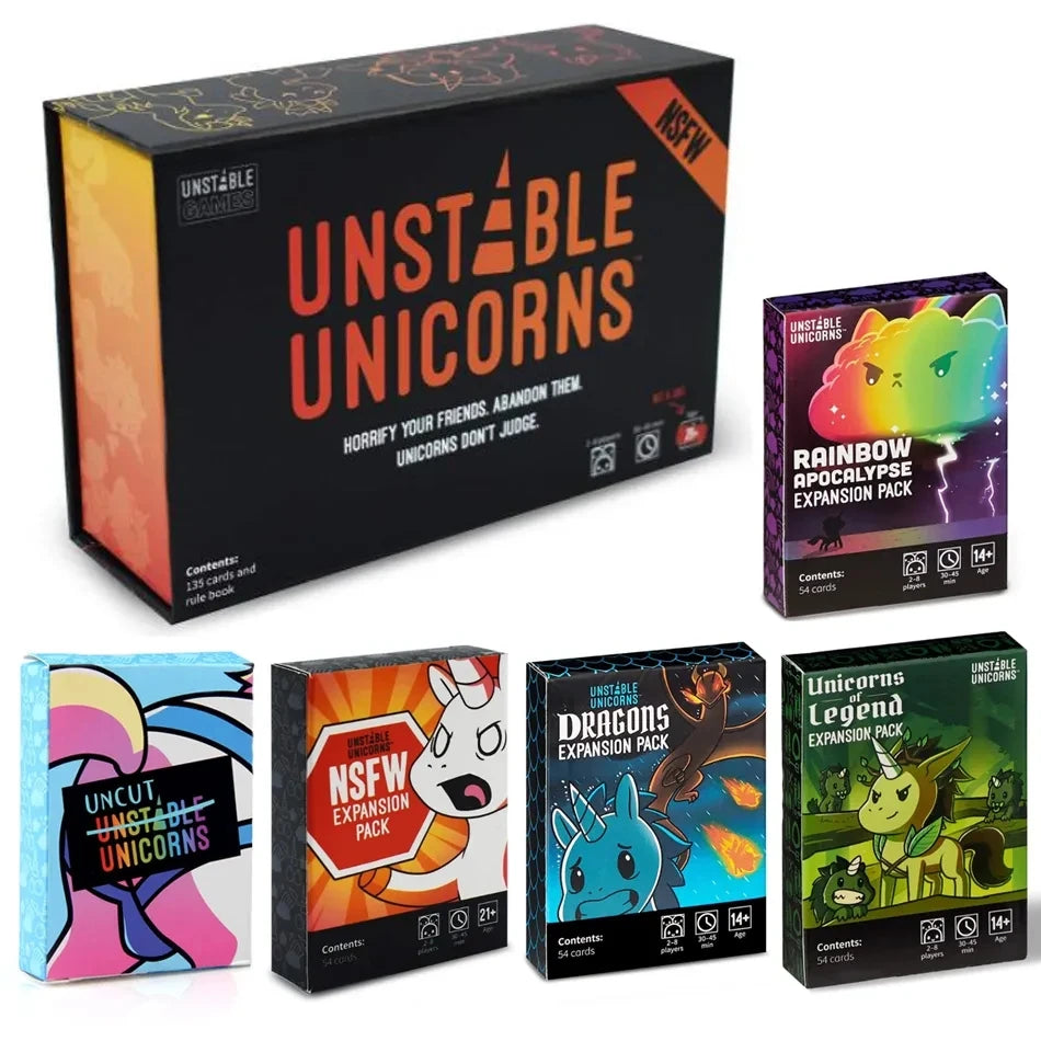 Unstable Unicorns Board English Family Party Expansion Basic Version of Classic Board Games