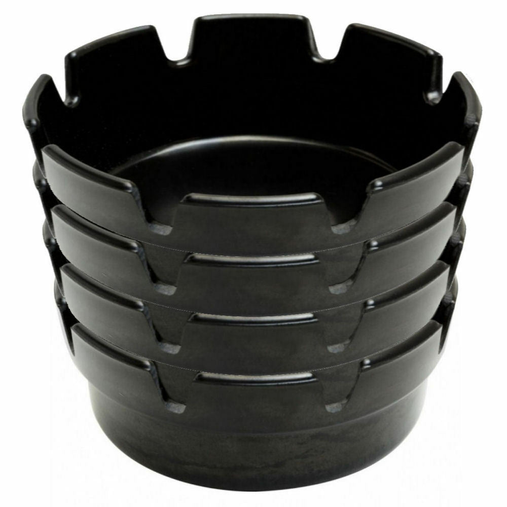 12X Melamine Bar Ashtray 4" Black Ash Tray Cigarette Ashtray Garden Pub Outdoor