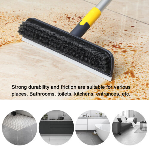 Long Handle Floor Scrub Deck Brush Push Broom Stiff Bristle Brush Wsqueegee